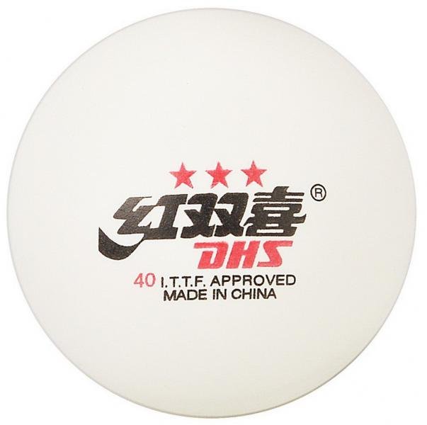 Dhs 3***40mm Balls - Pack Of 6 White Celluloid White