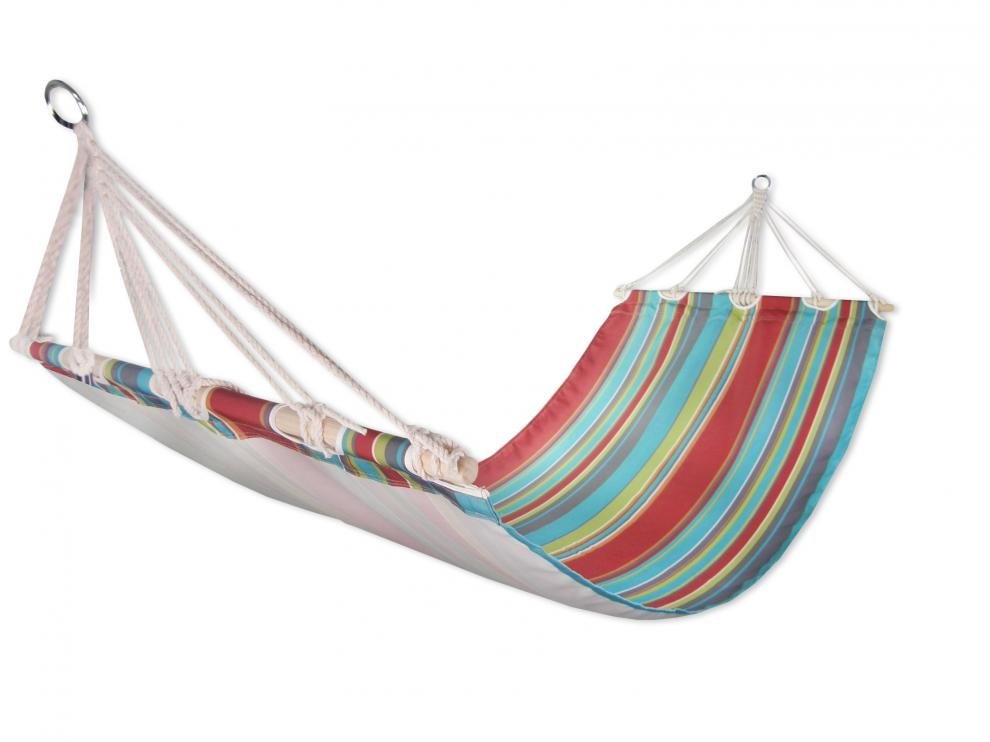 Hamak Sedco 200x80cm w paski zielono-czerwony
