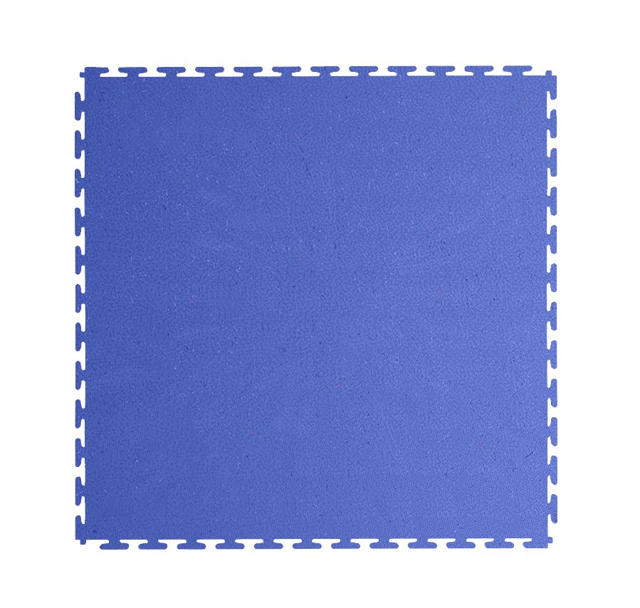 Pvc odolná podlaha pro garážový sklad Gym Eco - T Lock - texturovaná 498x498x6,5 mm modrá