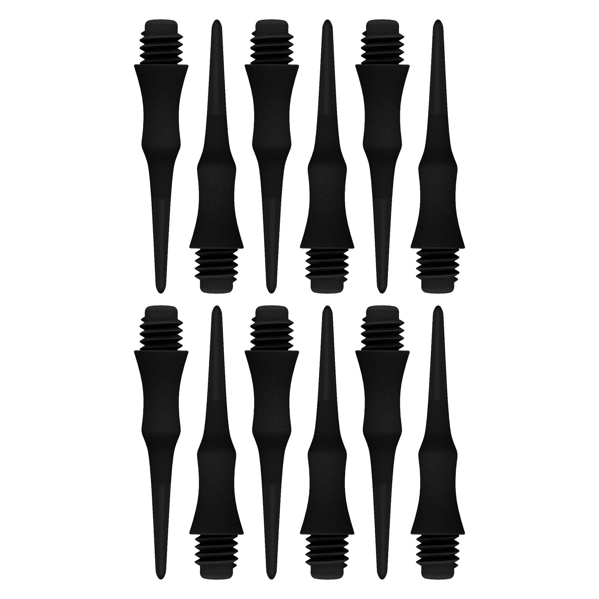 Set Punte Di Ricambio In Plastica Per Freccette Xq Max 12 Pz. Nero