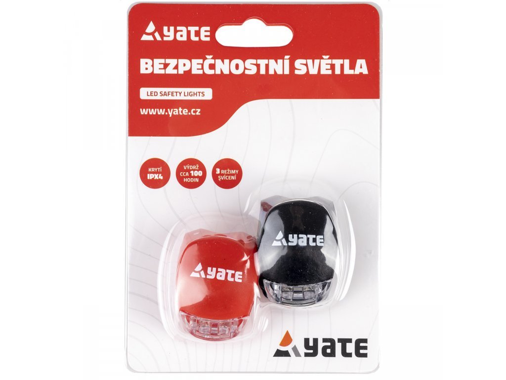 Предпазни светлини Yate - чифт червено/черно