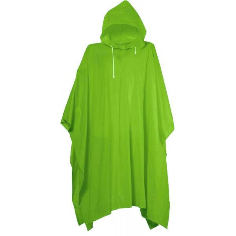 Regenmantel-Poncho, PVC, dick, grün