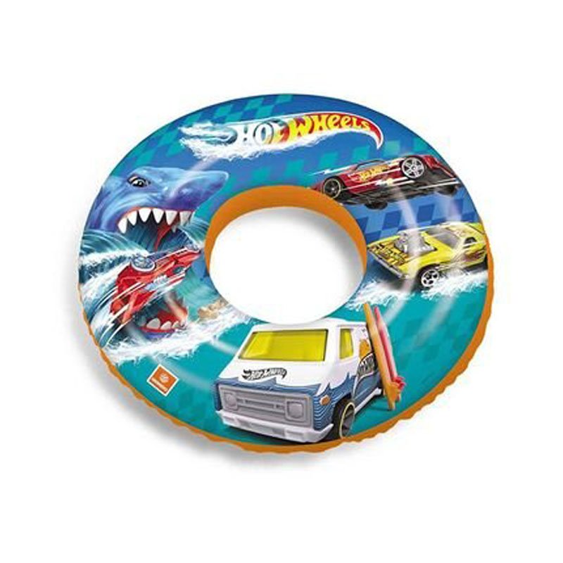 Anneau gonflable Mondo avec imprimé Hot Wheels 50 cm bleu
