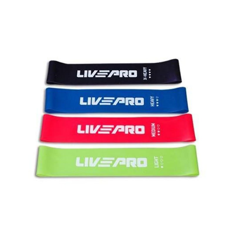 Resistance Fitness Aerobic Rubber Livepro Sæt 4 Stk