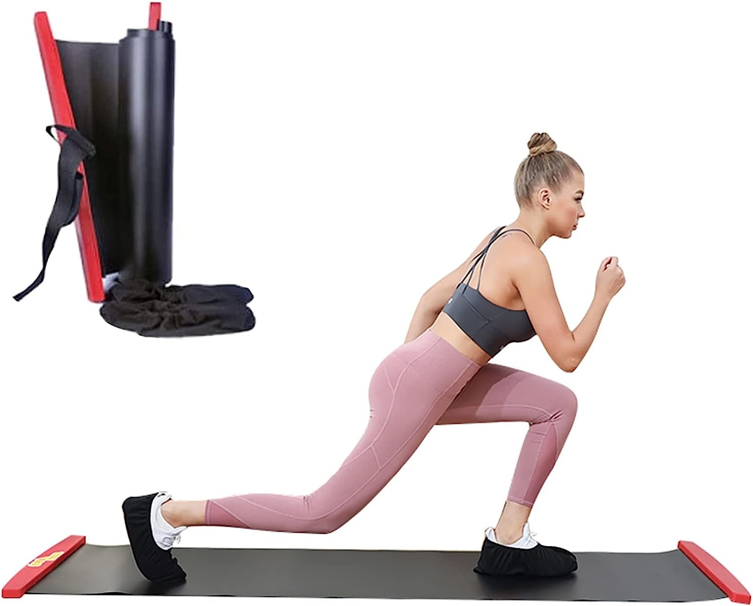 Exercise Mat Slider Board Sedco 200x50 Cm Red/black
