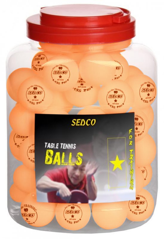 Míče na stolní tenis Sedco For Training 1* Cell Free 60ks - Box Orange