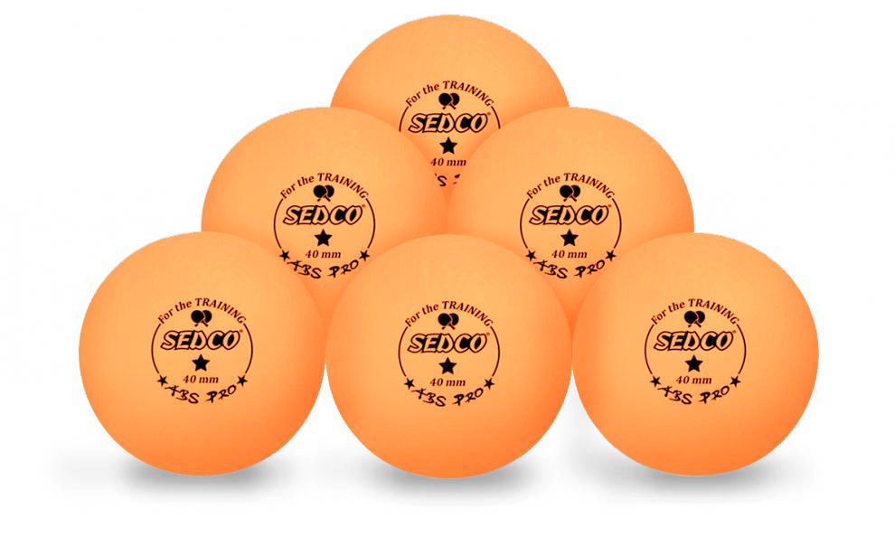 Míče na stolní tenis Sedco For Training 1* Cell Free 6ks Orange
