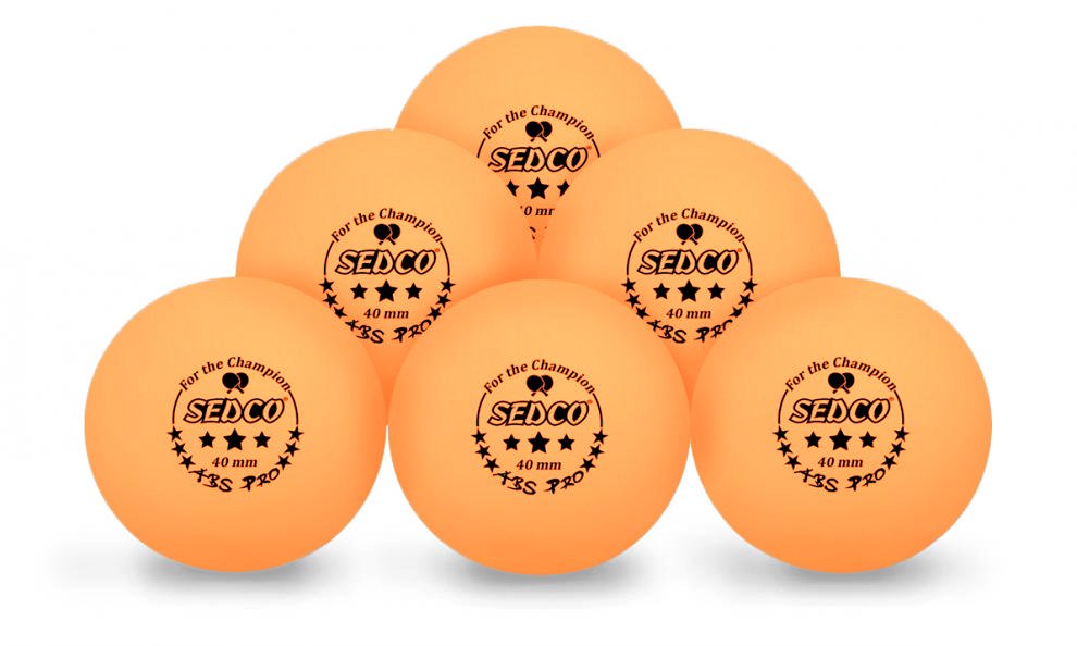 Míčky na stolní tenis Sedco For Champion 3*** Cell Free 6ks Orange