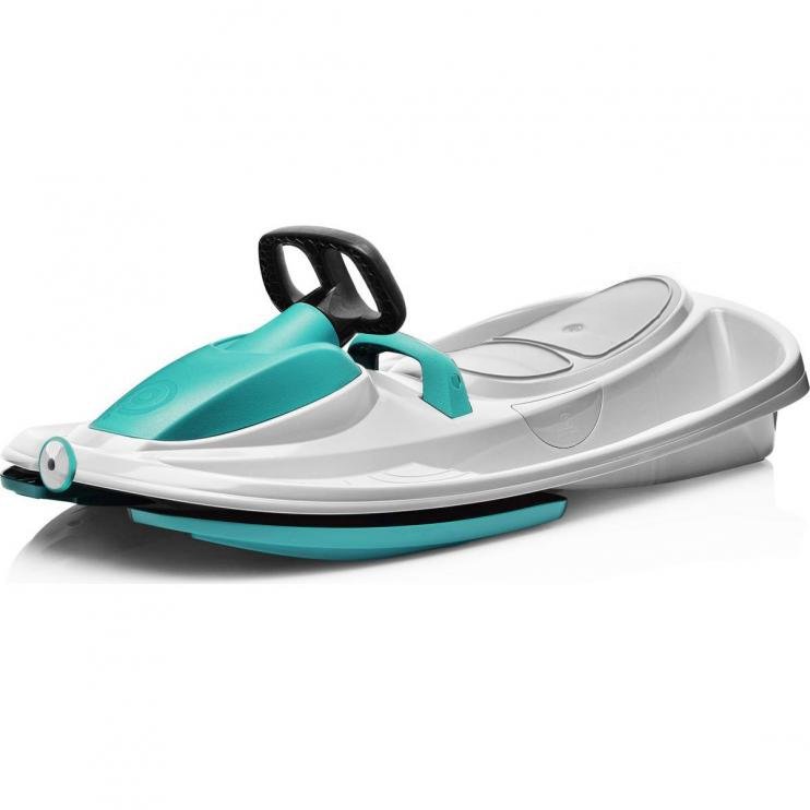 Steerable Bobsled Plastkon Stratos 98x56x23cm Titan-ice White/blue