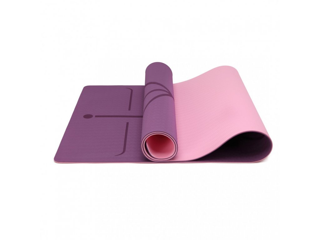 Podložka na jógu Sedco Dual Color 183x61x1 cm Světle růžová/tmavě růžová