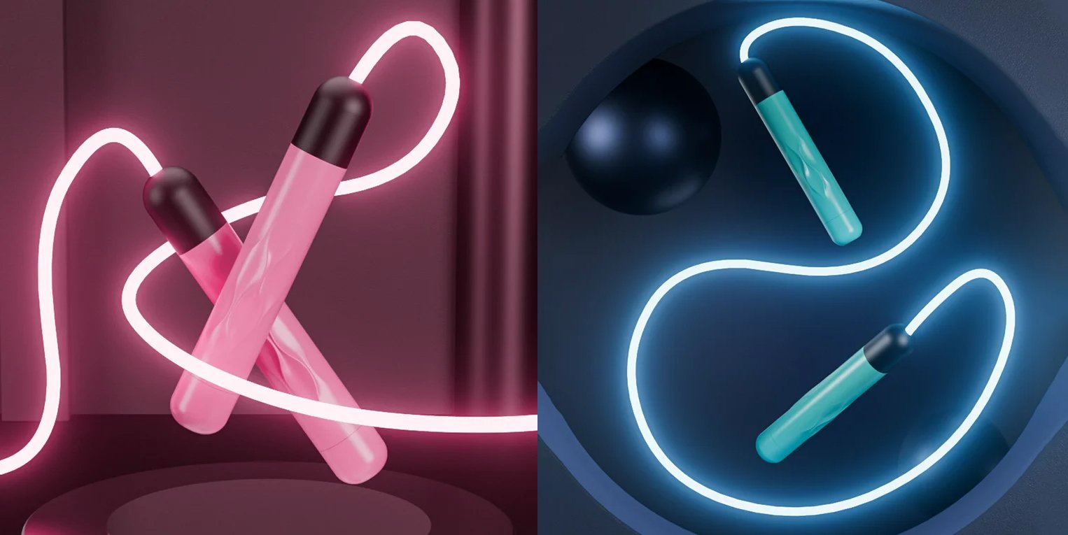 Luminous Skipping Rope Sedco Luminous Jr1022 2.8 M Pink