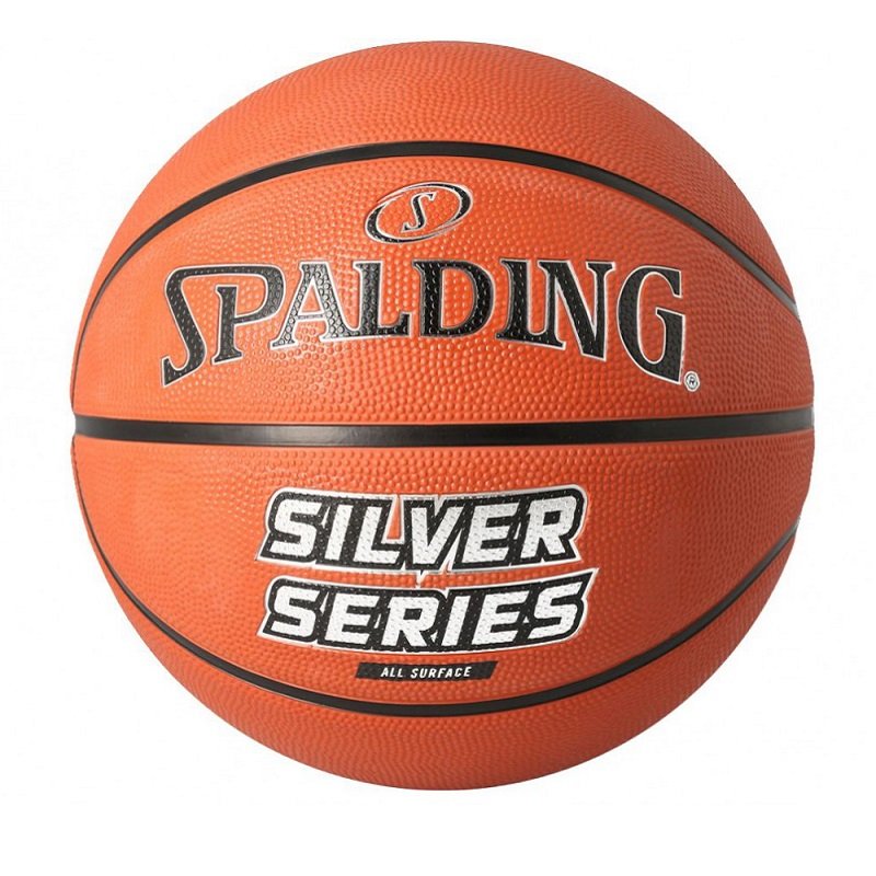 Pallone da Basket Spalding Serie Silver in Gomma Misura 5