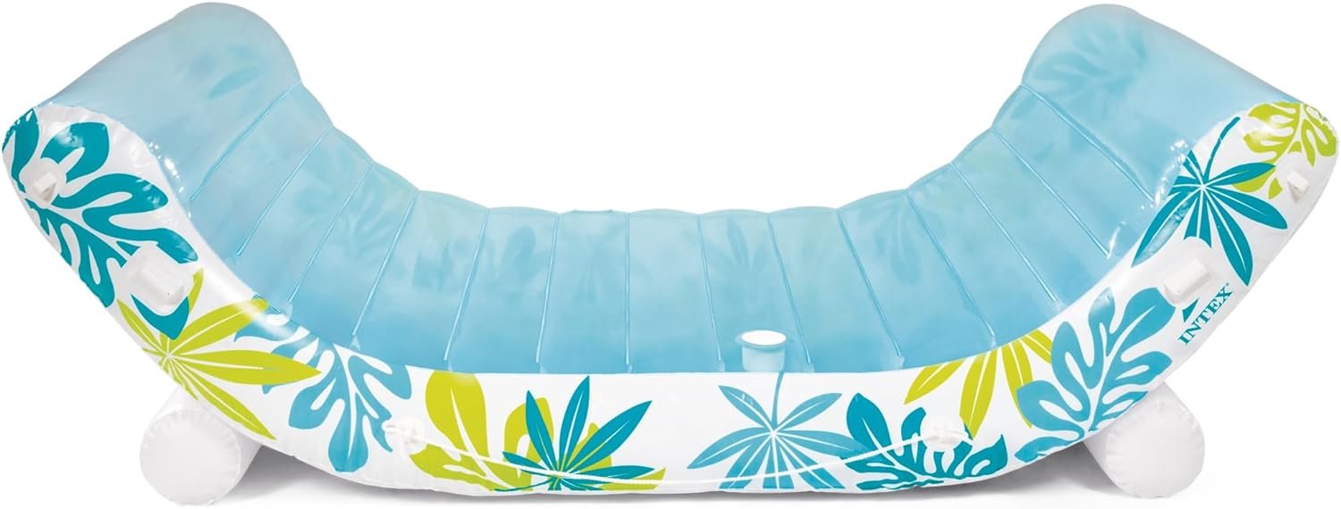 Nadmuchiwany leżak Tropical Canopy Lounge Intex 56294 Biały/niebieski