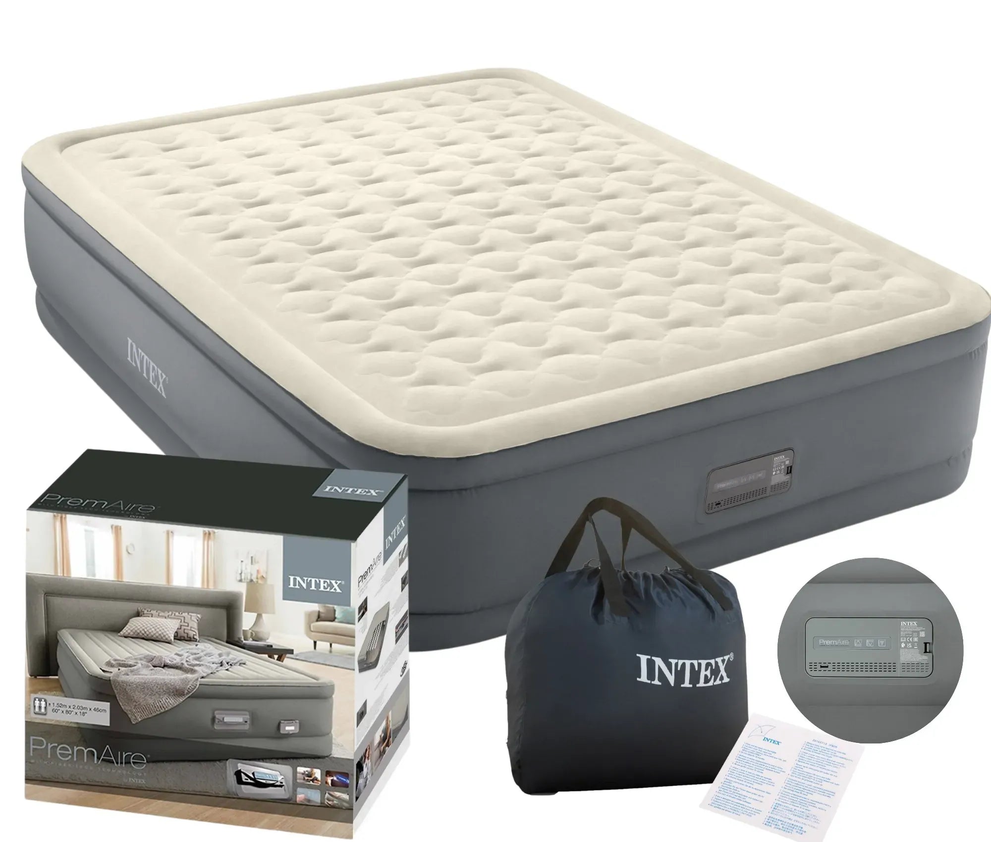 Letto Gonfiabile Intex 64926 Premaire Ii Queen 152x203x46 Cm