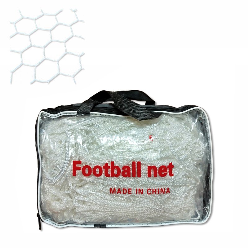 Red De Fútbol Sedco De Fibra De Poliéster 5,5x2 M - Set Para Dos Porterías Blanco