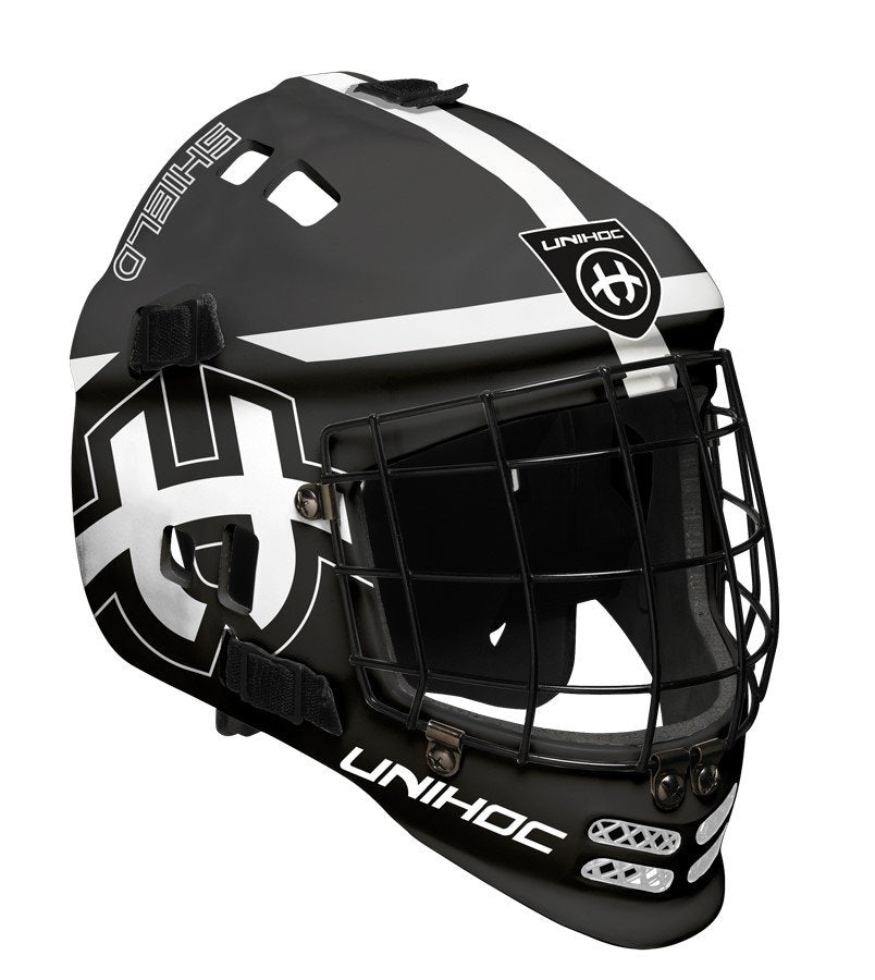 Innebandymålvaktsmask Unihoc Shield Svart