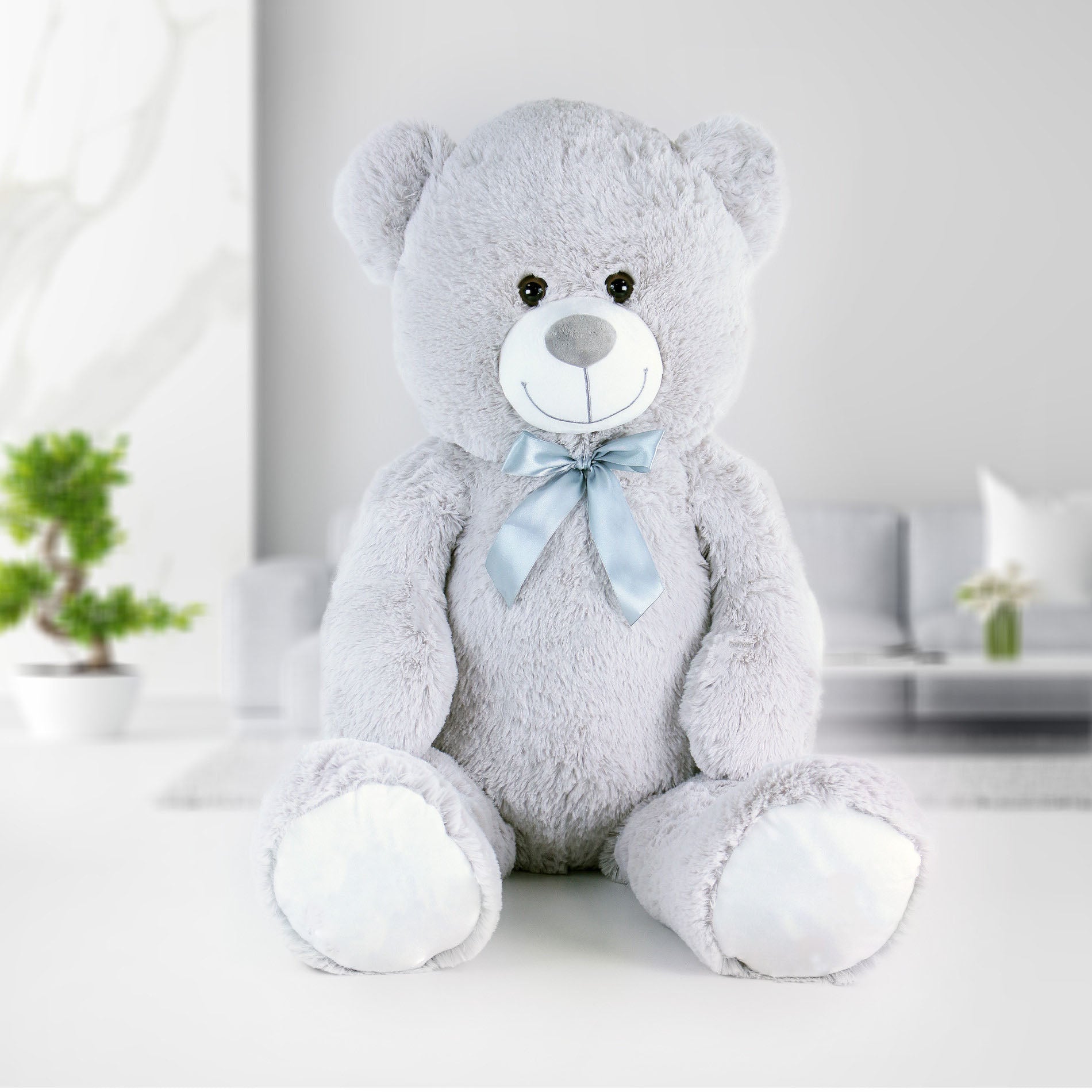 Big Teddy Bear Hugo With Tag 80 Cm