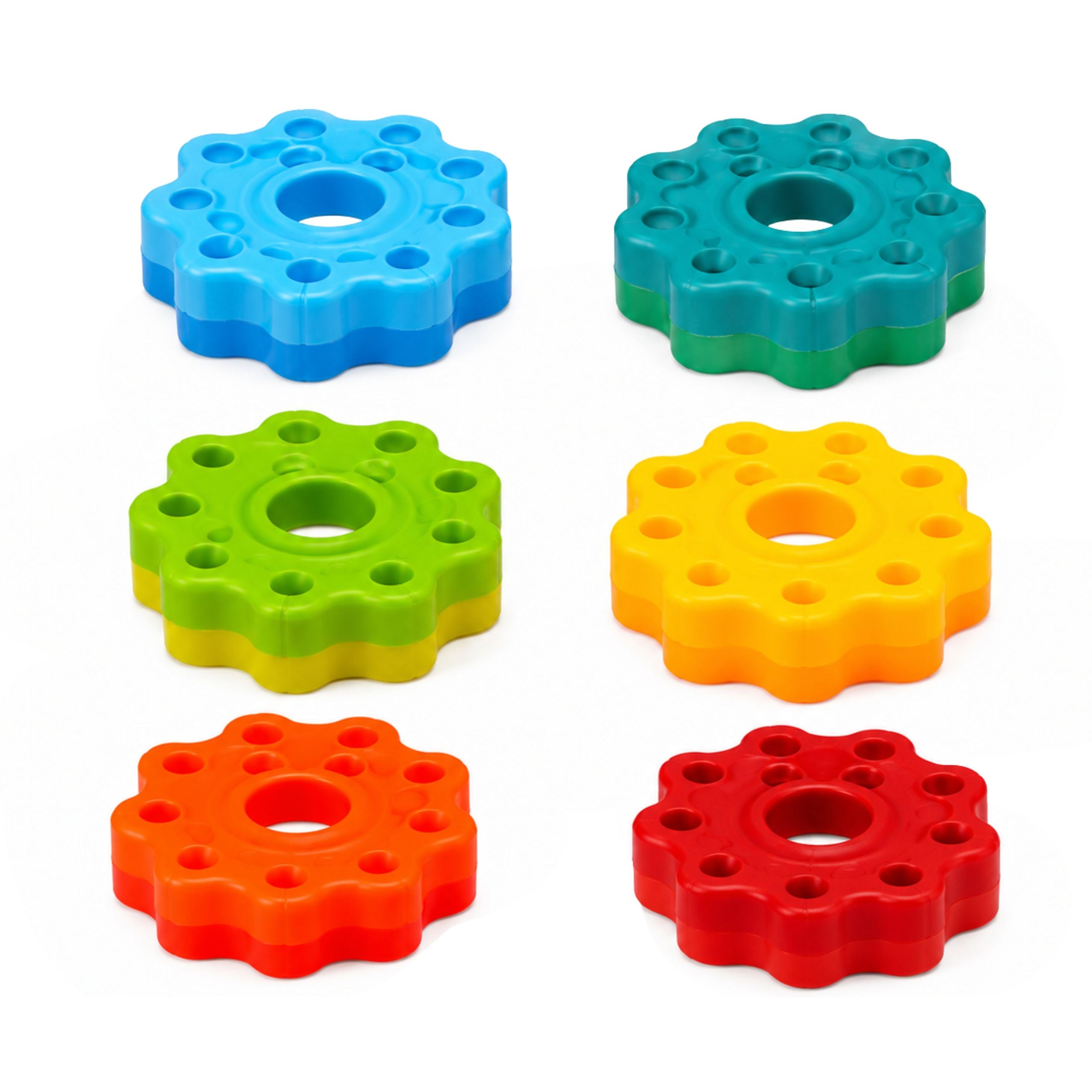 Rotating Pyramid Tower Sorter Rainbow Puzzle 36cm 6 El.