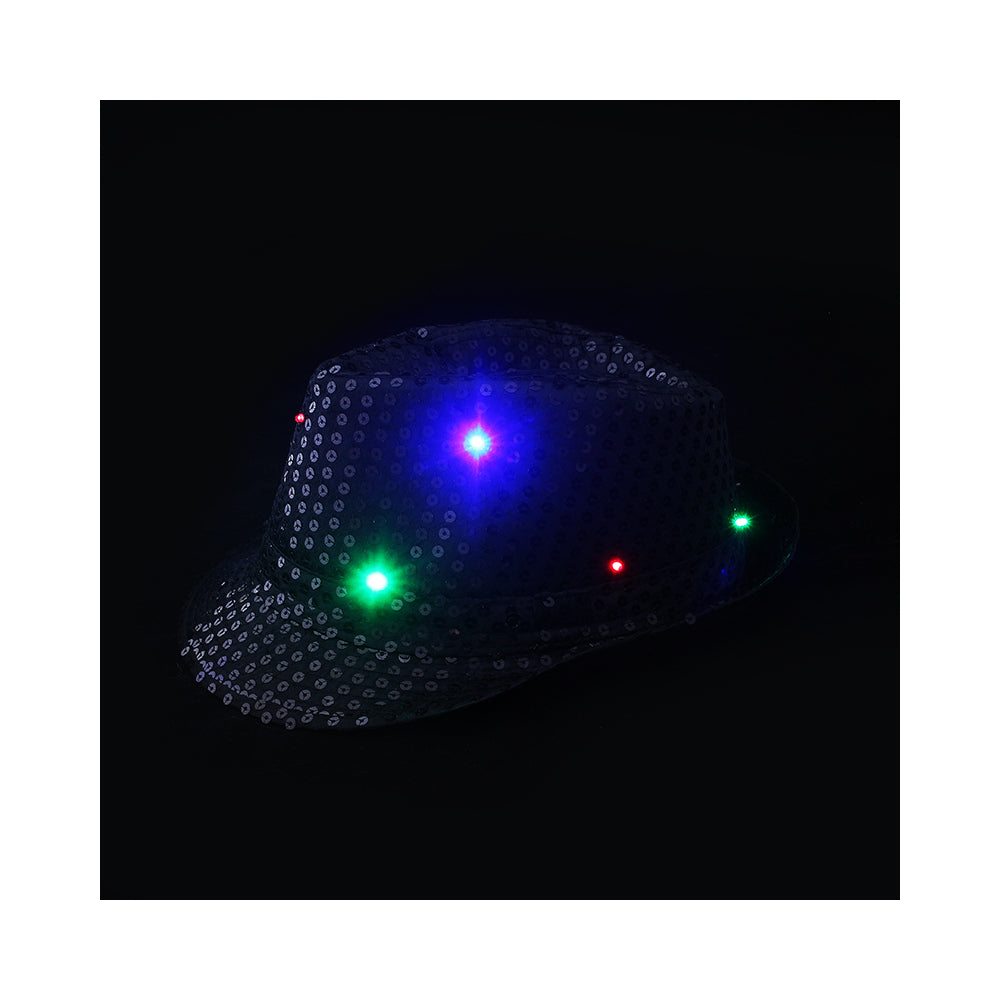 Черна диско шапка с LED