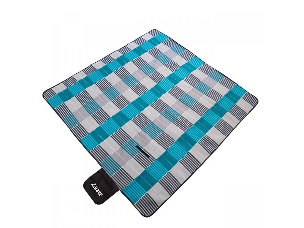 Brat trá/picnic Yate lomra le scragall Peva - 200x200 Cm liath/gorm