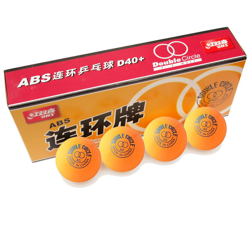 Palline Ping Pong Dhs Double Circle D40+ 10 Pz Giallo Ambra