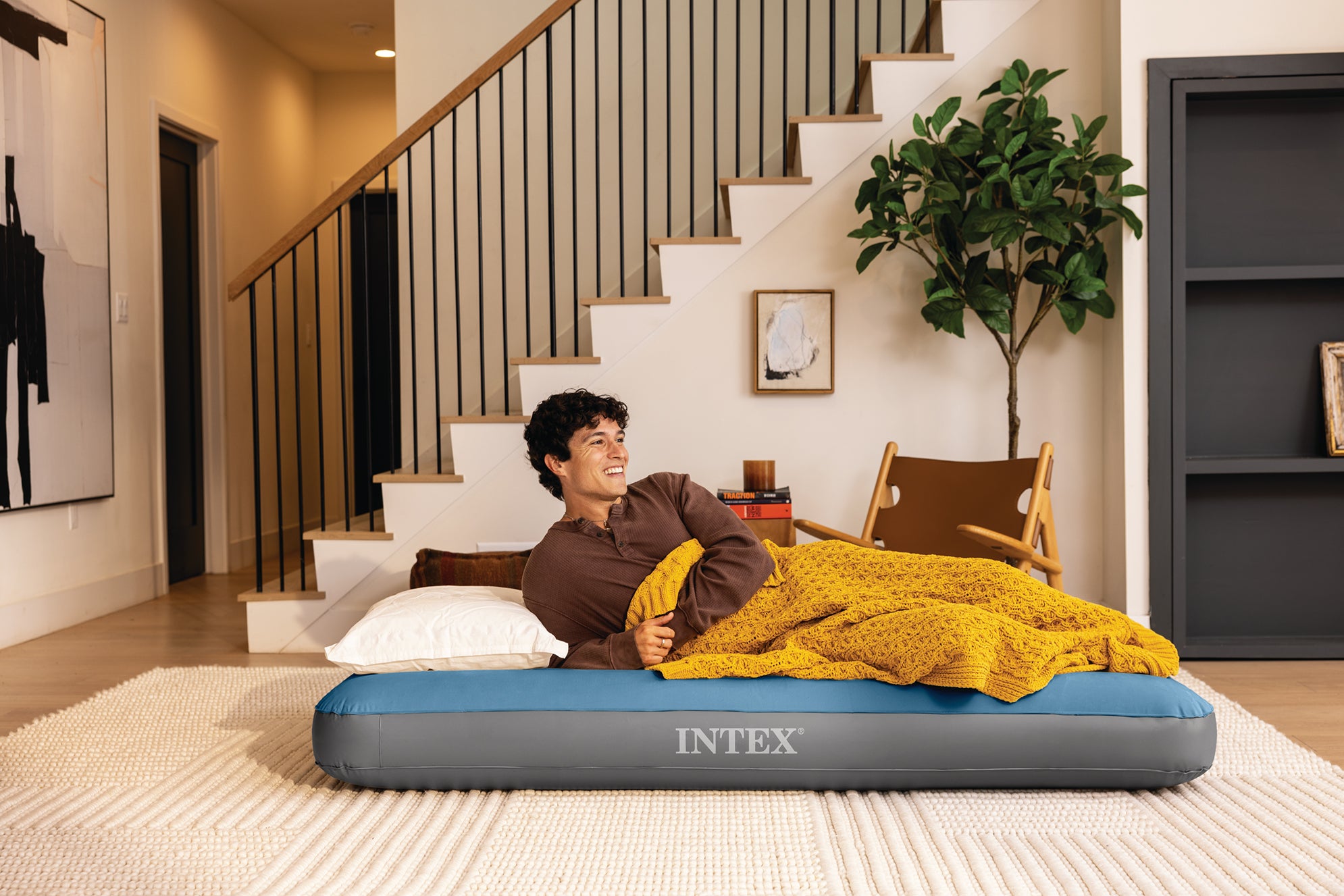 Letto Gonfiabile Intex 64189 Prestige Downy Queen 152x203x25 Cm