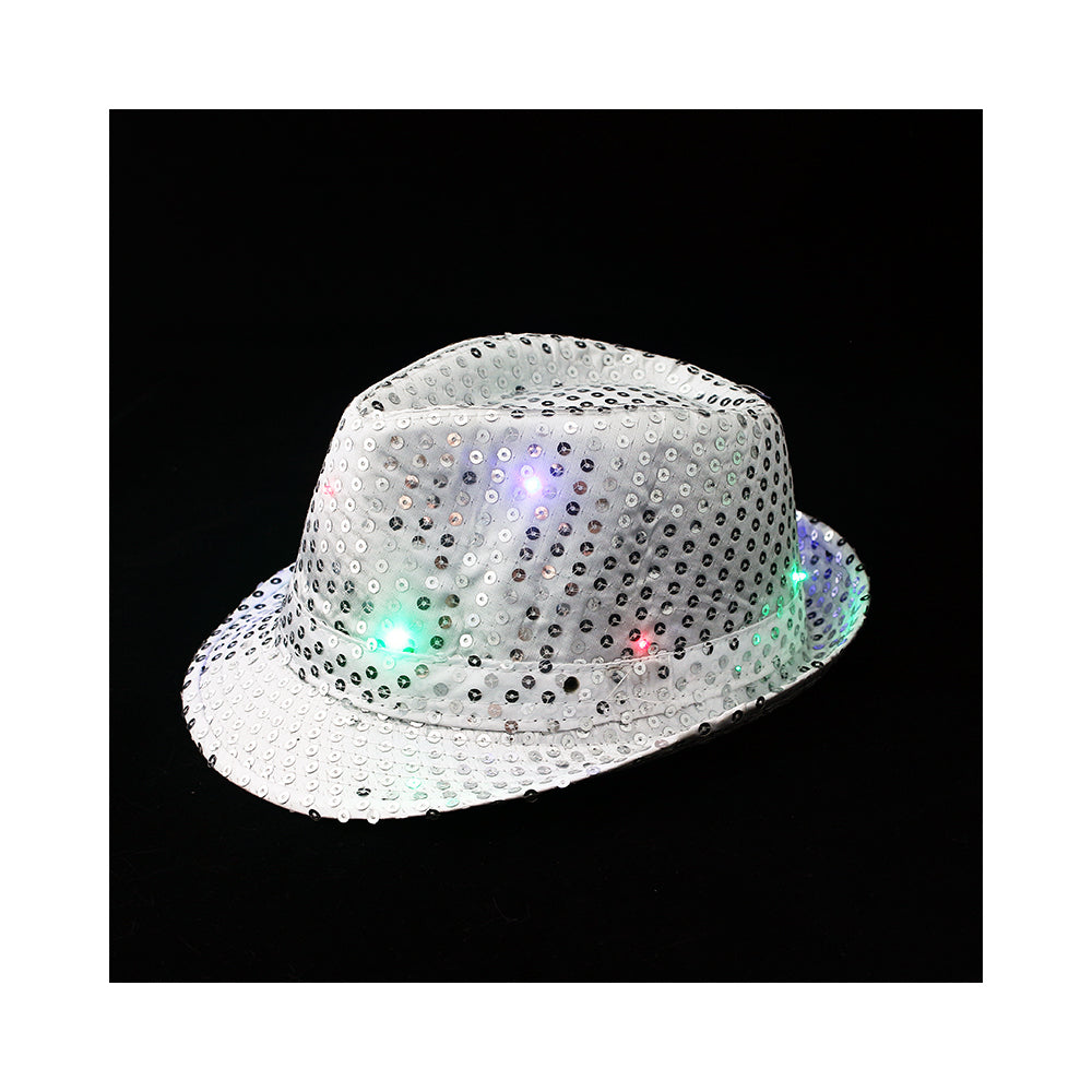 Ezüst Diszkósapka Led-del