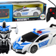 R/c Police Car 2in1 Car Robot Sounds Lights
