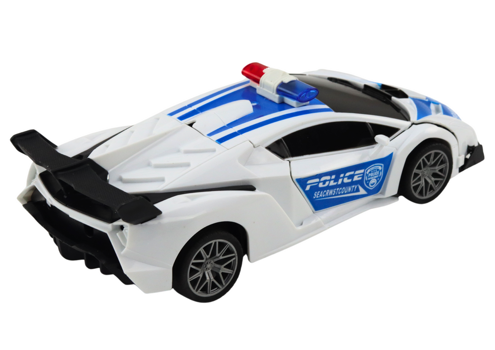 R/c Police Car 2in1 Car Robot Sounds Lights