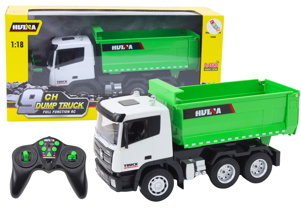 Remote Control Rc Truck Tipper 1:18 Green