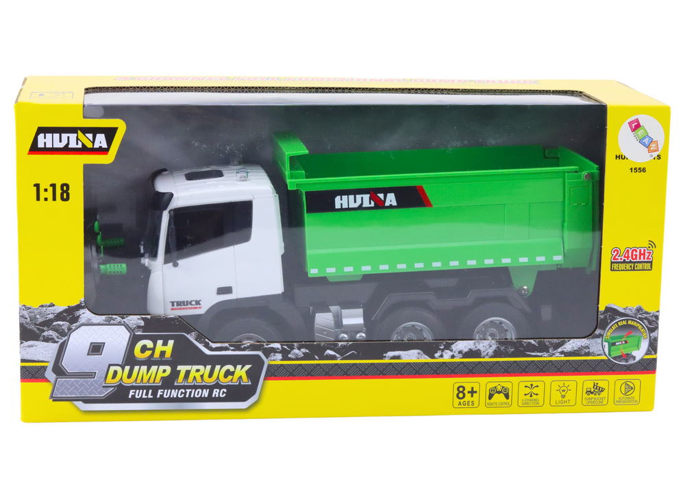 Remote Control Rc Truck Tipper 1:18 Green