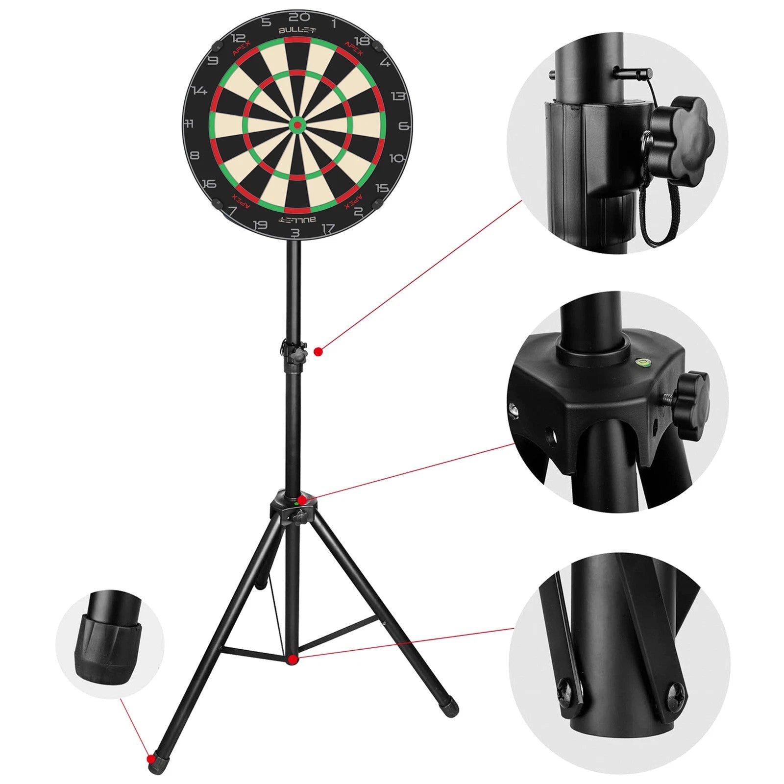 Support de jeu de fléchettes portable Xqmax Darts Bt7100000