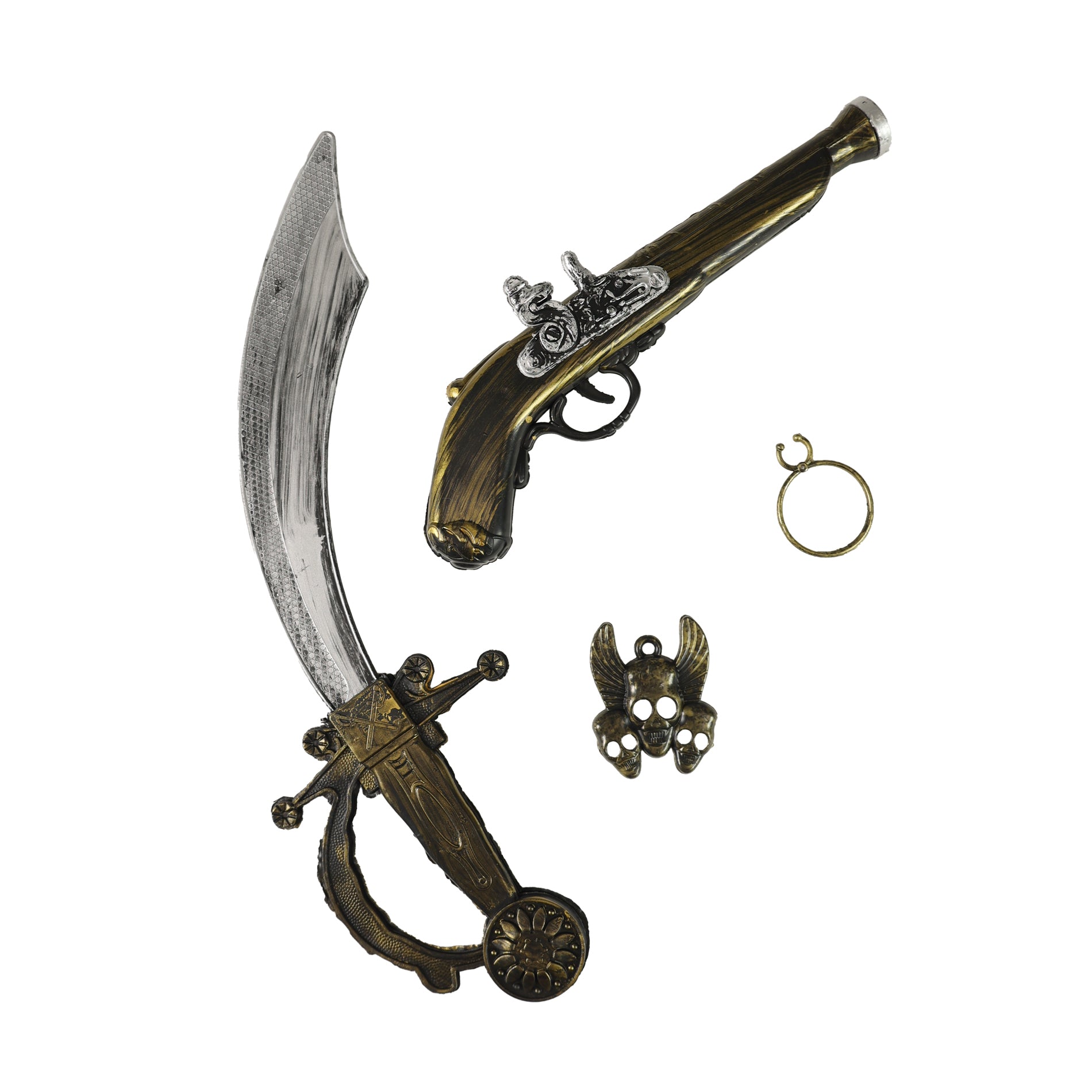 Das Piraten-Set aus einer Waffe und einem Säbel