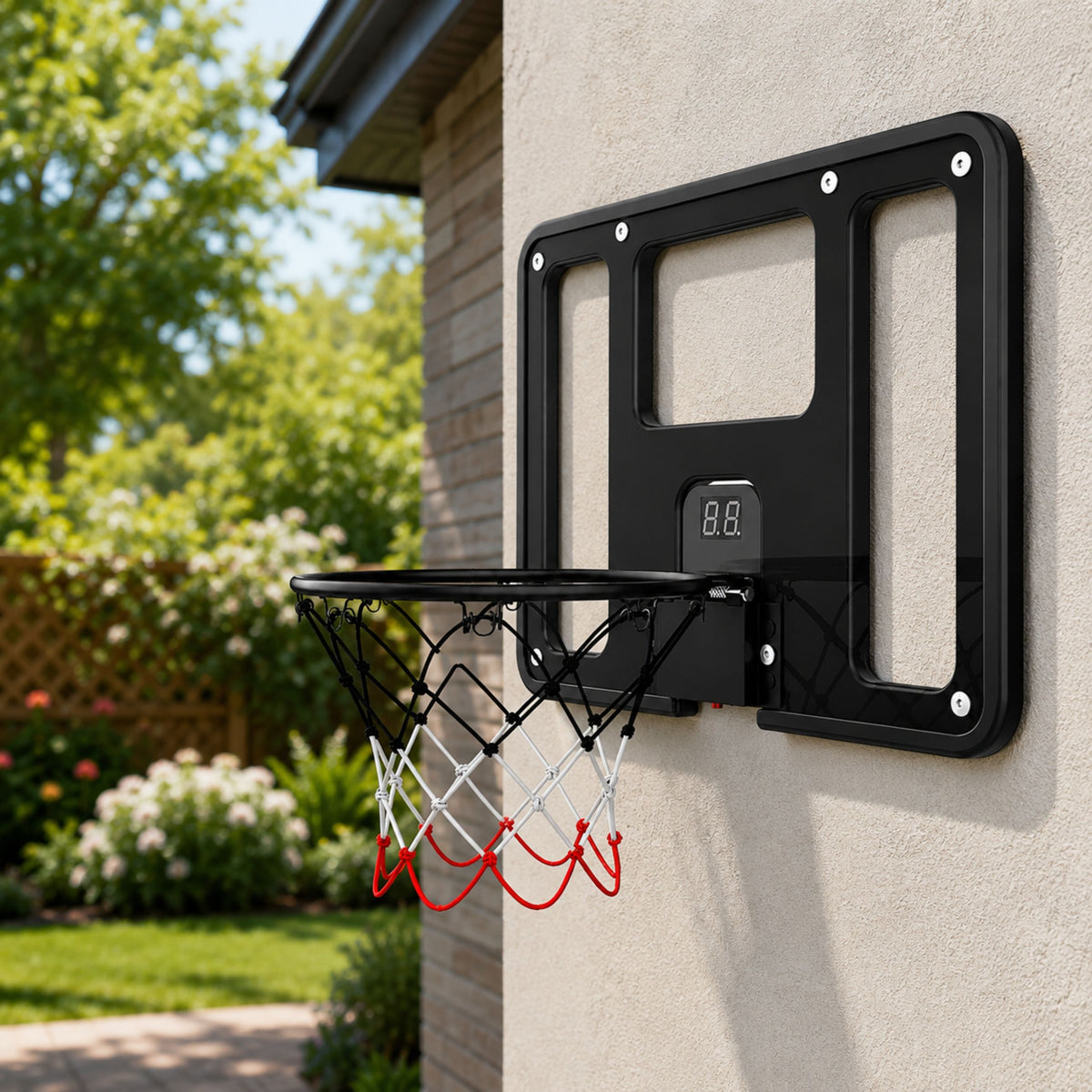 Hanging Basketball Hoop Backboard With Point Counter Lights Sounds