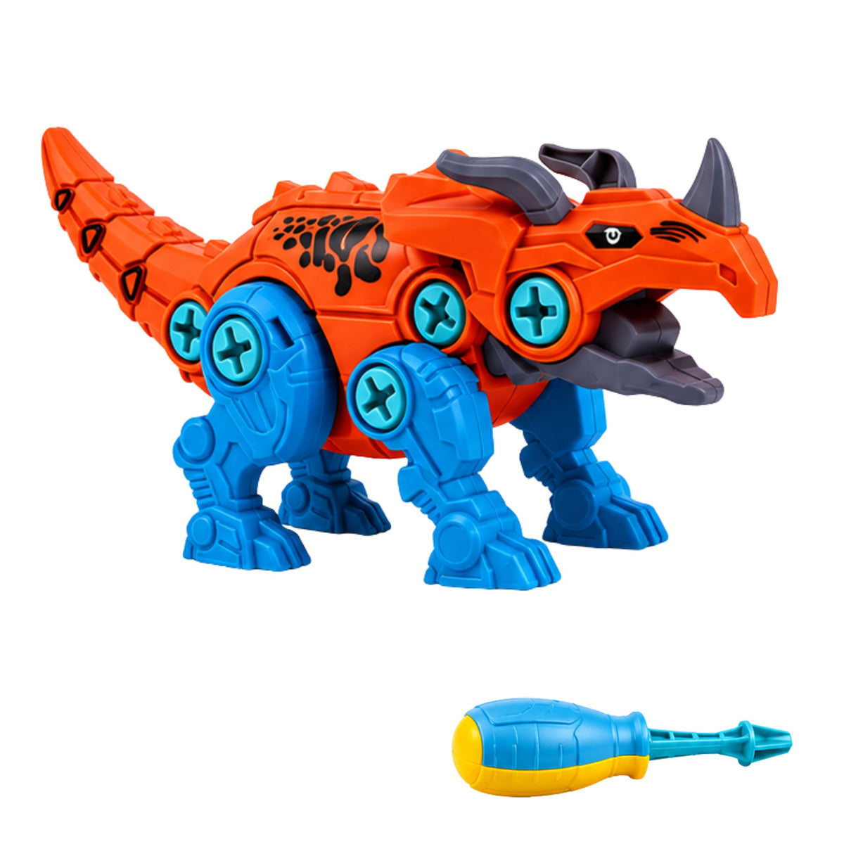 Dinosaur Construction Blocks Screwing Set With Screwdriver 4-in-1