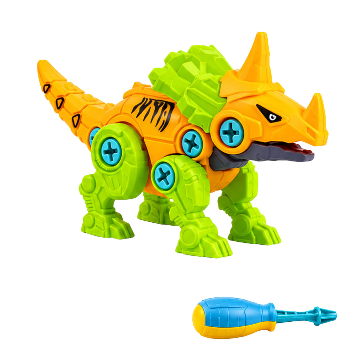 Dinosaur Construction Blocks Screwing Set With Screwdriver 4-in-1