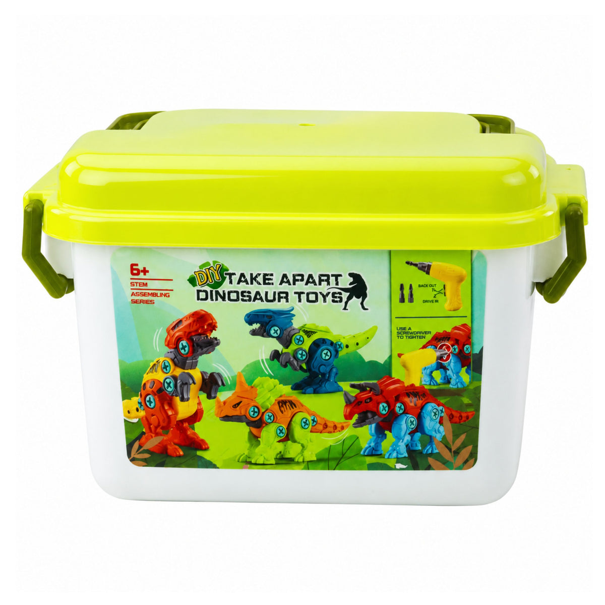 Dinosaur Construction Blocks Screwing Set With Screwdriver 4-in-1