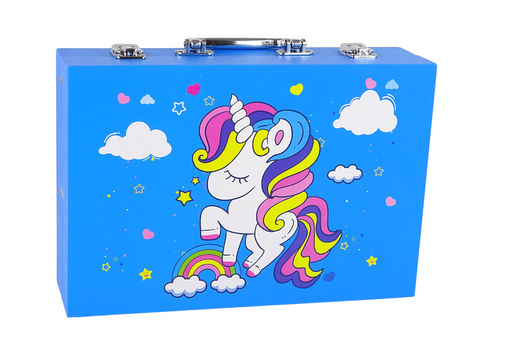 Large Art Set In A Suitcase 145 Pieces Unicorn