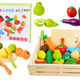 Fruits Vegetables Wooden In Magnet Box Kitchen