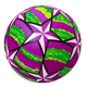 Rubber Ball Bright Stars Purple 24 Cm