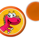 Flying Disc Frisbee With Dinosaur Orange 20 Cm