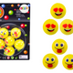 Emoji Yellow Rubber Balls Set 6 Pcs