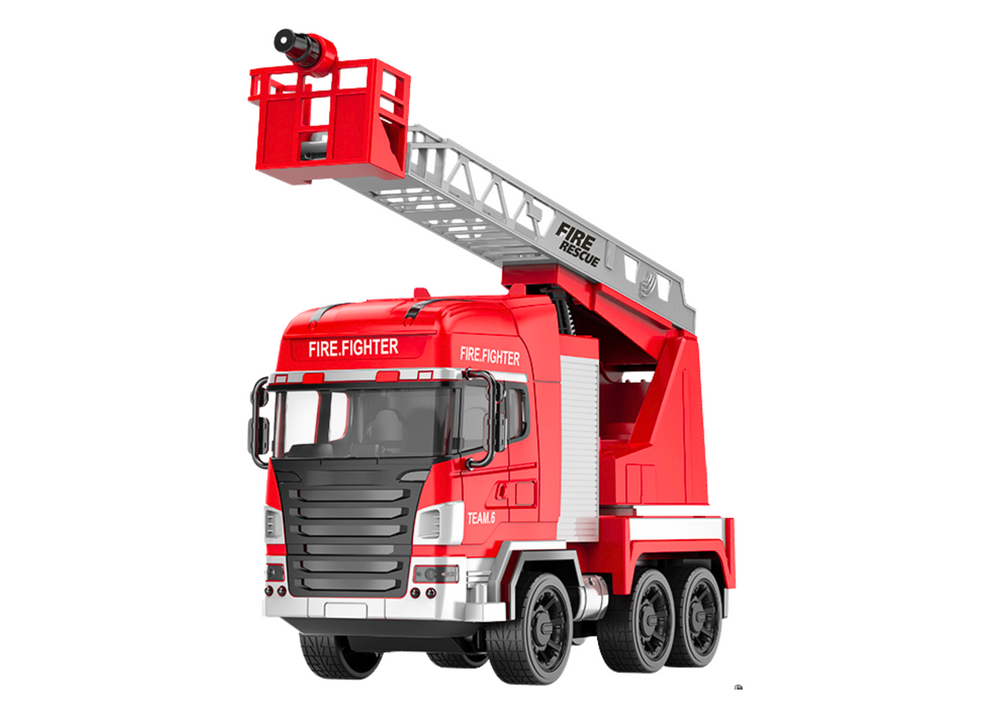 Fire Truck With Boom Remote Control Rc Spray Lights