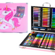 Artistic Set In A Suitcase With A Unicorn Pink 150 El