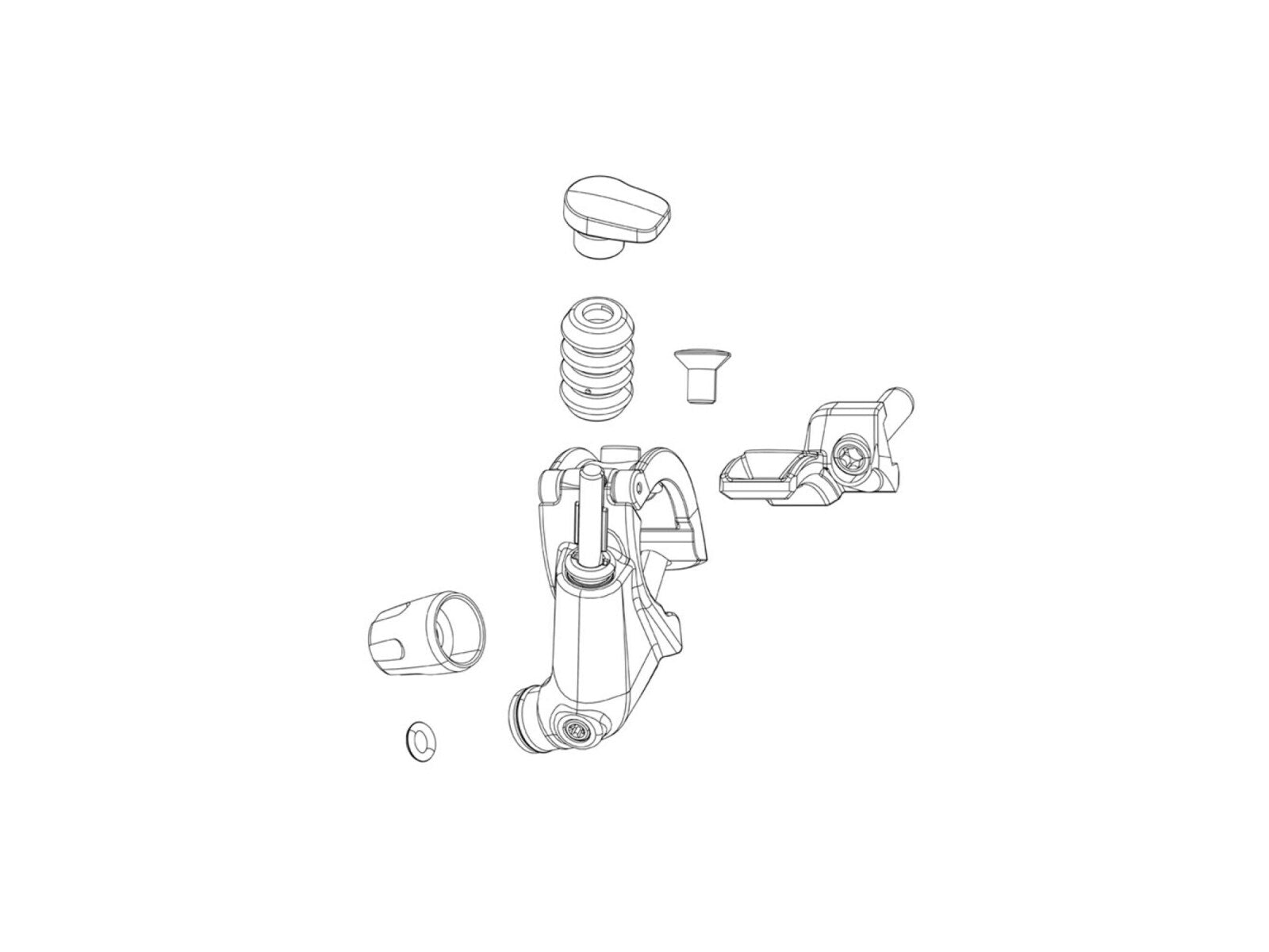 Rockshox Remote Hydraulic Hose Kit - 2000m Xloc Full Sprint Connectamajig (includes Barb Compression Nut &