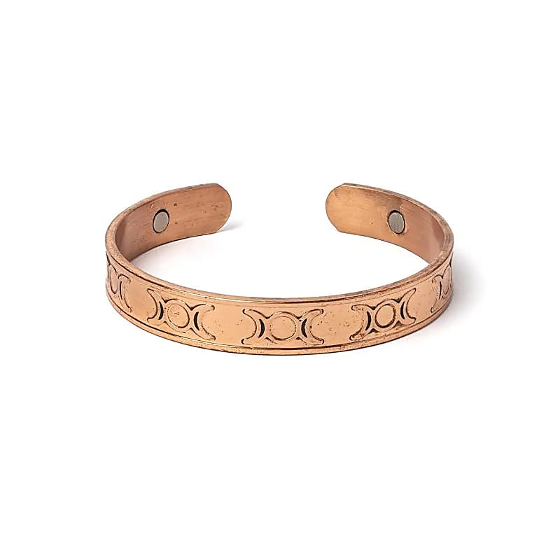 Bratara din cupru cu faze ale lunii magnetice --pachet de 2 buc - ±8 mm