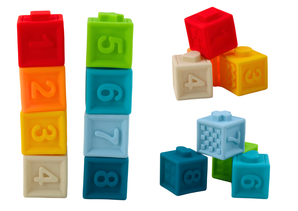 Soft Educational Bath Blocks 20 Pieces Animals Shapes