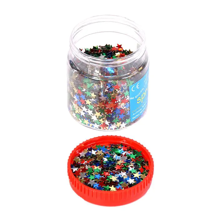 Artisanat d'étoiles scintillantes multicolores