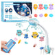 Crib Carousel Projector Remote Control Melodies Animal Sounds Blue