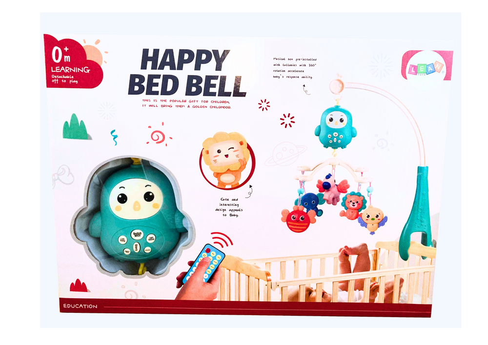 Crib Carousel With Remote Control Lullabies Sounds Blue